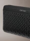 Black Long Zip Around Wallet  Women