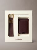 Red Monogram Logo Key Fob and Card Holder  Women