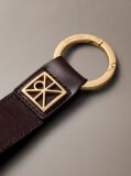 Red Monogram Logo Key Fob and Card Holder  Women