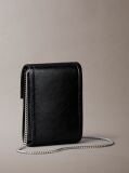 Black Emblem Logo Crossbody Phone Bag  Women