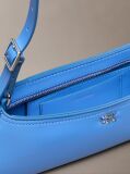 Blue Monogram Logo Hardware Shoulder Bag  Women