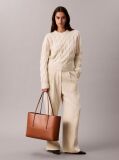 Brown Foil Logo Tote Bag  Women