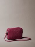 Pink Quilted Emblem Logo Double Zip Camera Bag  Women