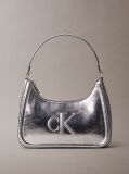 Denim Bold Monogram Metallic Shoulder Bag  Women