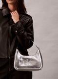 Denim Bold Monogram Metallic Shoulder Bag  Women