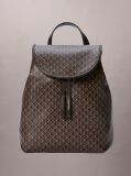 Brown Allover Emblem Logo Mini Backpack  Women
