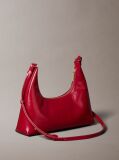 Red Glossy Logo Convertible Shoulder Bag  Women