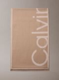 Beige Logo Jacquard Stole  Women