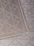 Beige Allover Emblem Logo Square Scarf  Women