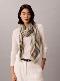 Blue Emblem Jacquard Square Modal Scarf  Women