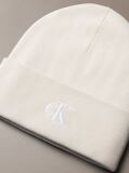 White Signature Logo Beanie  Women