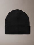 Black Signature Logo Beanie  Women