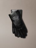 Black Soft Nappa Leather Touchscreen Gloves  Women