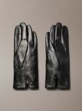 Black Soft Nappa Leather Touchscreen Gloves  Women