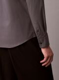 Grey Slim Stretch Button-Down Shirt  Men