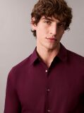 Red Slim Stretch Button-Down Shirt  Men