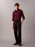 Red Slim Stretch Button-Down Shirt  Men