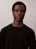 Black Merino Wool Classic Sweater  Men
