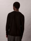 Black Merino Wool Classic Sweater  Men
