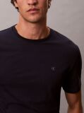 Blue Short Sleeve Stretch Cotton Slim T-Shirt  Men
