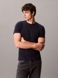Blue Short Sleeve Stretch Cotton Slim T-Shirt  Men