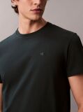 Green Short Sleeve Stretch Cotton Slim T-Shirt  Men