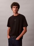 Black Short Sleeve Stretch Pique Nano Easy Tee  Men