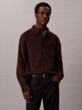 Brown Corduroy Relaxed Button-Down Shirt  Men