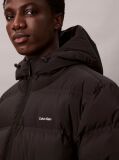 Black Channelled Down Puffer Coat  Men