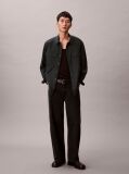 Green Melange Button-Down Easy Shirt  Men
