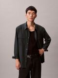 Green Melange Button-Down Easy Shirt  Men