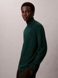 Green Merino Wool Mock Neck Jumper  Men