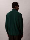 Green Merino Wool Mock Neck Jumper  Men