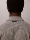 White Wool Houndstooth Blouson Jacket  Men