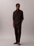 Black Seersucker Classic Shirt  Men