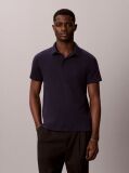 Blue Slim Cotton Badge Polo Shirt  Men