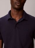 Blue Slim Cotton Badge Polo Shirt  Men