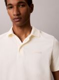 Yellow Slim Cotton Badge Polo Shirt  Men