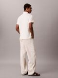 Yellow Slim Cotton Badge Polo Shirt  Men