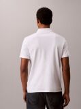 White Slim Cotton Badge Polo Shirt  Men