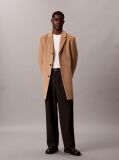 Brown Wool Blend Overcoat  Men