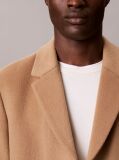 Brown Wool Blend Overcoat  Men
