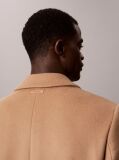Brown Wool Blend Overcoat  Men