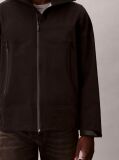 Black Technical Bonded Windbreaker  Men