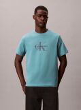 Blue Monogram Logo T-Shirt  Men