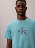 Blue Monogram Logo T-Shirt  Men