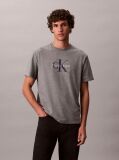 Grey Monogram Logo T-Shirt  Men