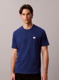 Μπλε Βαμβακερό T-shirt  Άνδρας