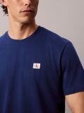 Μπλε Βαμβακερό T-shirt  Άνδρας