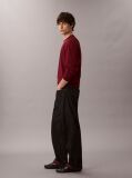 Red Cotton Terry Badge Sweatshirt  Men